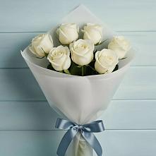 Букет 7 Белых роз Эдлесс Лав в Кузнечиках