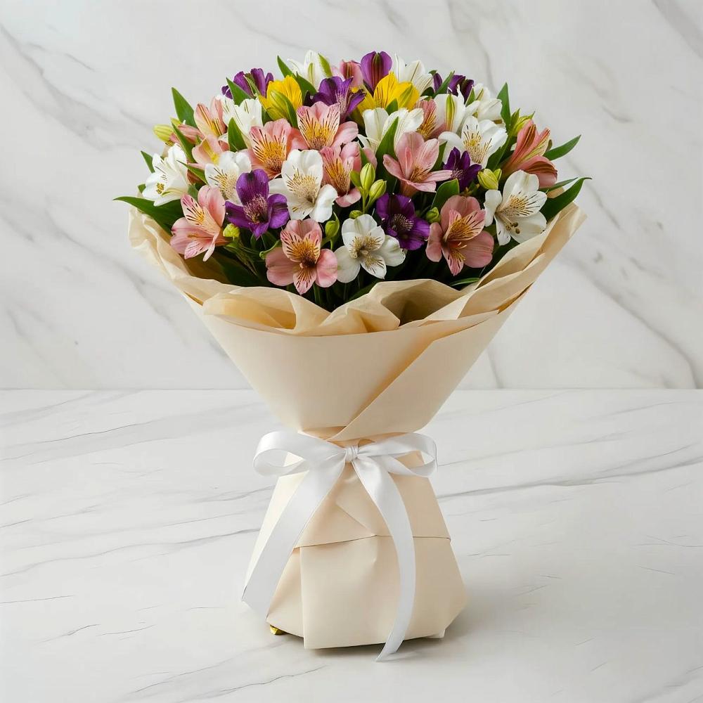 Букет цветов из: Альстромерии в Кузнечиках