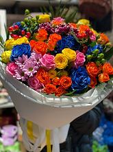 Букет цветов из:  Розы и Хризантемы #REPLACE_PRED# Кузнечиках