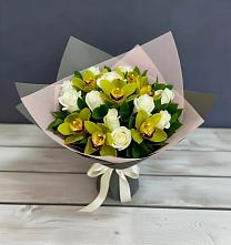 Букет цветов из:  Орхидеи и Розы в Кузнечиках