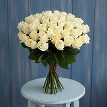 Букет 51 Белая роза Эдлесс Лав #REPLACE_PRED# Кузнечиках