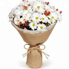 Букет цветов из:  Хризантемы #REPLACE_PRED# Кузнечиках