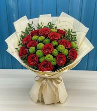 Букет цветов из:  Розы и Хризантемы в Кузнечиках