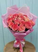 Букет 15 Розовых роз Равель в Кузнечиках
